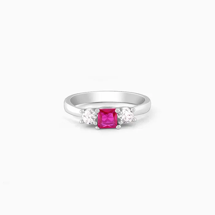 Silver Rule in Pink Ring Giva