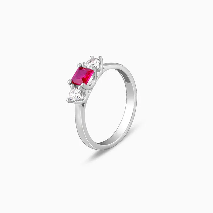 Silver Rule in Pink Ring Giva