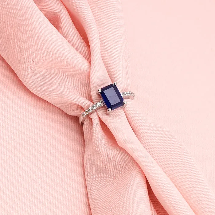 Silver Sapphire Brilliance Ring Giva