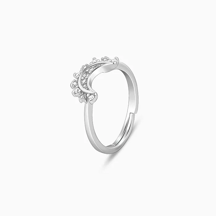 Silver See The Moon Ring Giva