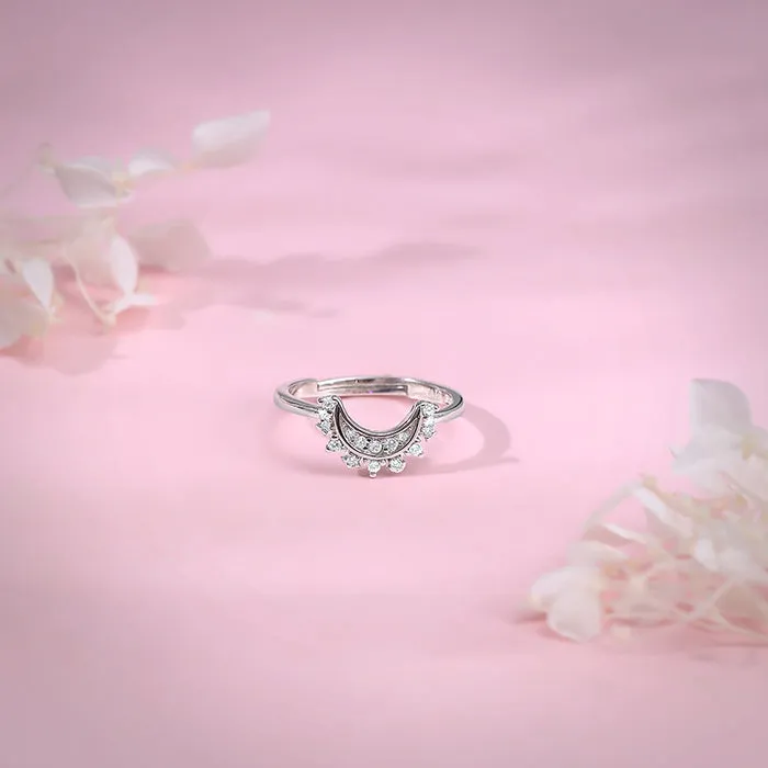 Silver See The Moon Ring Giva