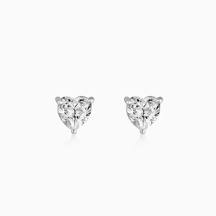 Silver Shape of Heart Earrings Giva