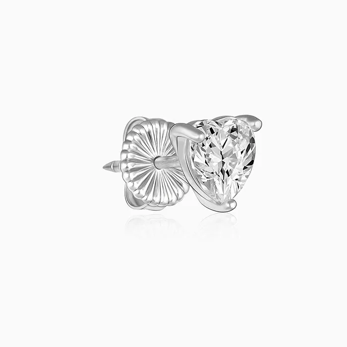 Silver Shape of Heart Earrings Giva