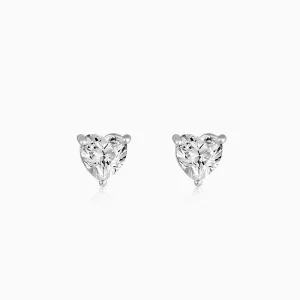 Silver Shape of Heart Earrings Giva