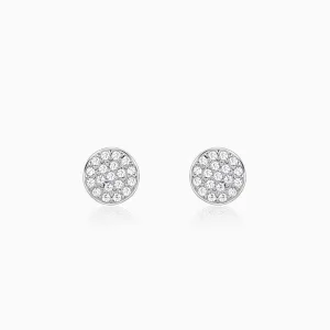 Silver Shimmering Sphere Stud Earrings Giva