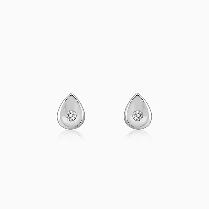 Silver Small Tear Drop Earrings Giva