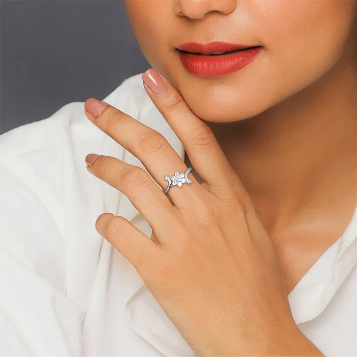 Silver Snowflake Ring Giva