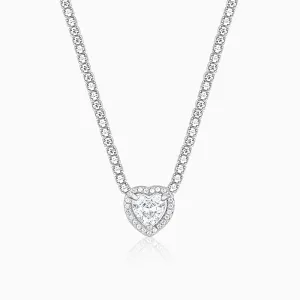 Silver Solitaire Love Necklace Giva