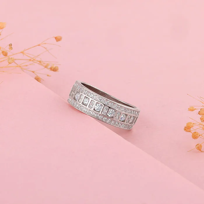 Silver Squares Ring Giva