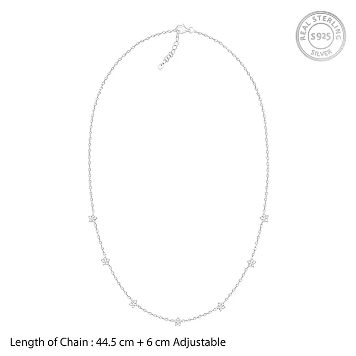 Silver Star Constellation Necklace Giva