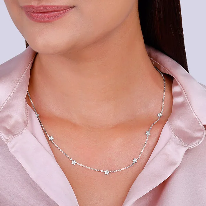 Silver Star Constellation Necklace Giva