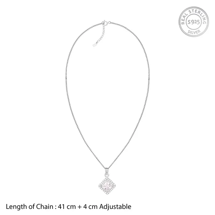 Silver Starlight Sparkle Pendant With Box Chain Giva