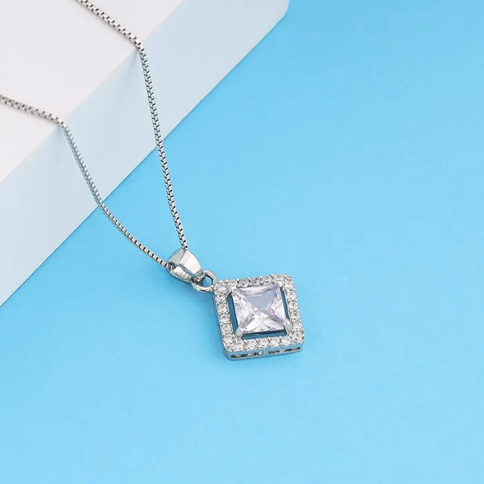 Silver Starlight Sparkle Pendant With Box Chain Giva