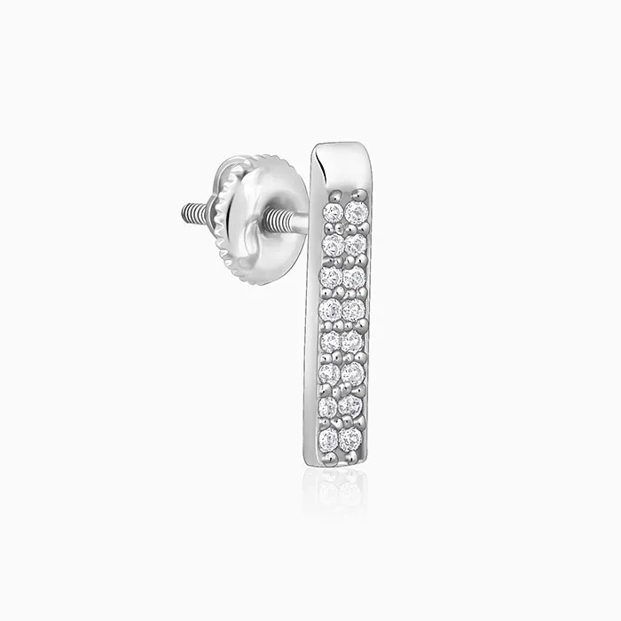Silver Stellar Bar Earrings Giva