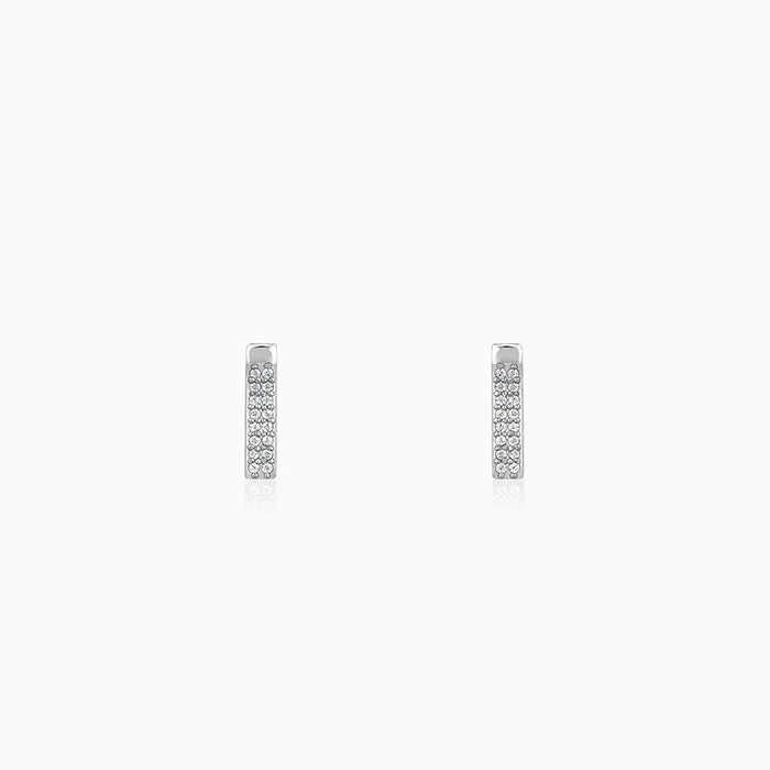 Silver Stellar Bar Earrings Giva
