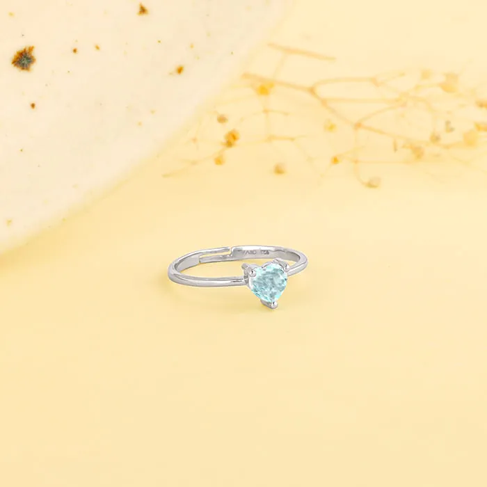 Silver Stereo Hearts Ring Giva