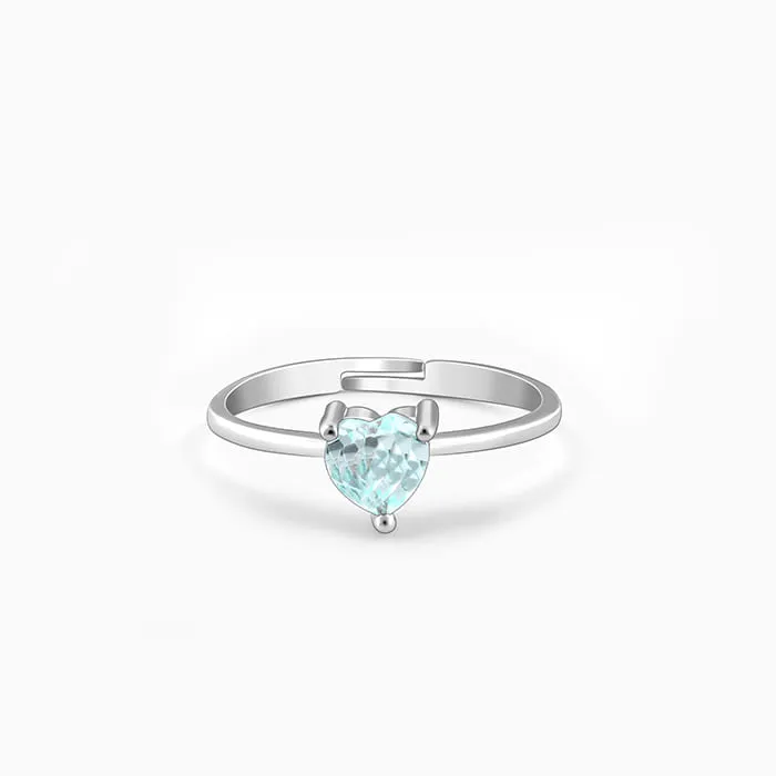 Silver Stereo Hearts Ring Giva