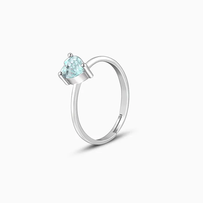 Silver Stereo Hearts Ring Giva