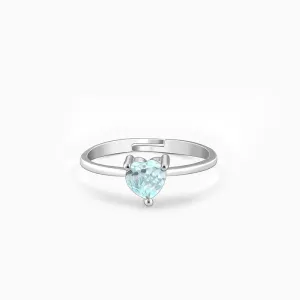 Silver Stereo Hearts Ring Giva