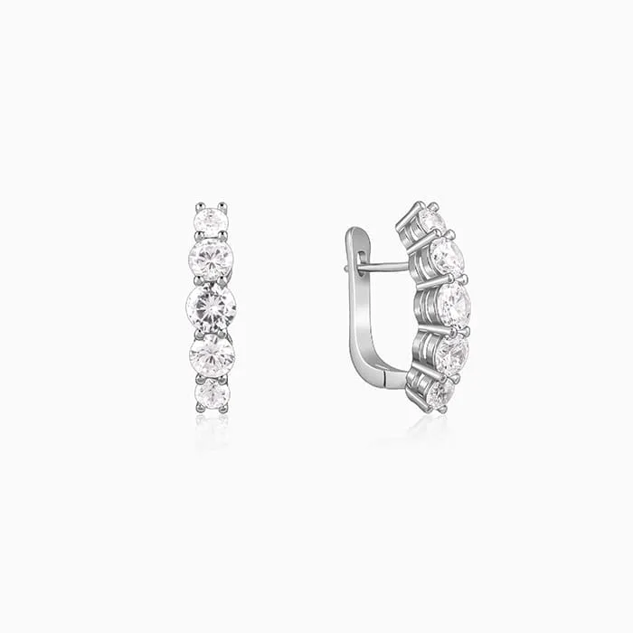 Silver Stunner Shine Hoop Earrings Giva