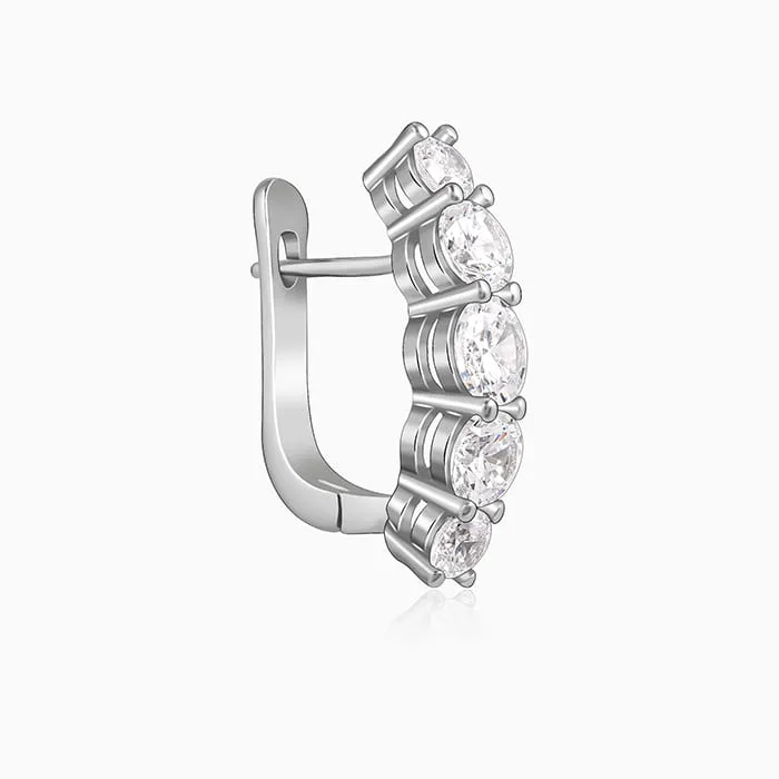 Silver Stunner Shine Hoop Earrings Giva