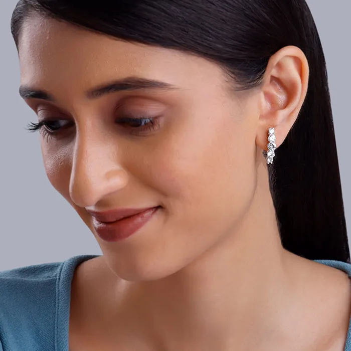 Silver Stunner Shine Hoop Earrings Giva