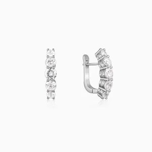 Silver Stunner Shine Hoop Earrings Giva