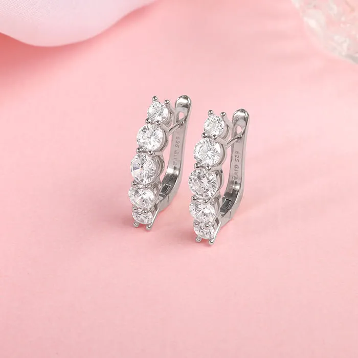Silver Stunner Shine Hoop Earrings Giva