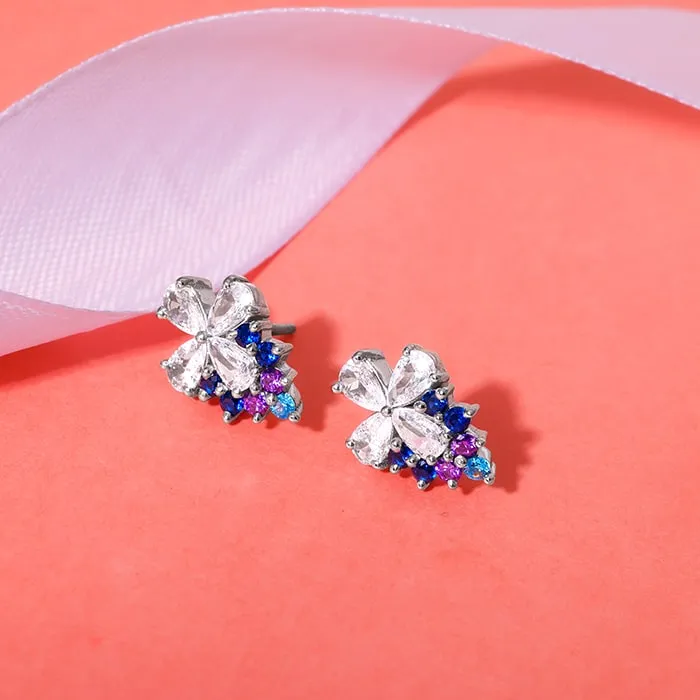 Silver Summer Love Stud Earrings Giva