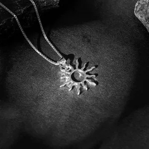 Silver Sunny Side Pendant With Link Chain For Him Giva