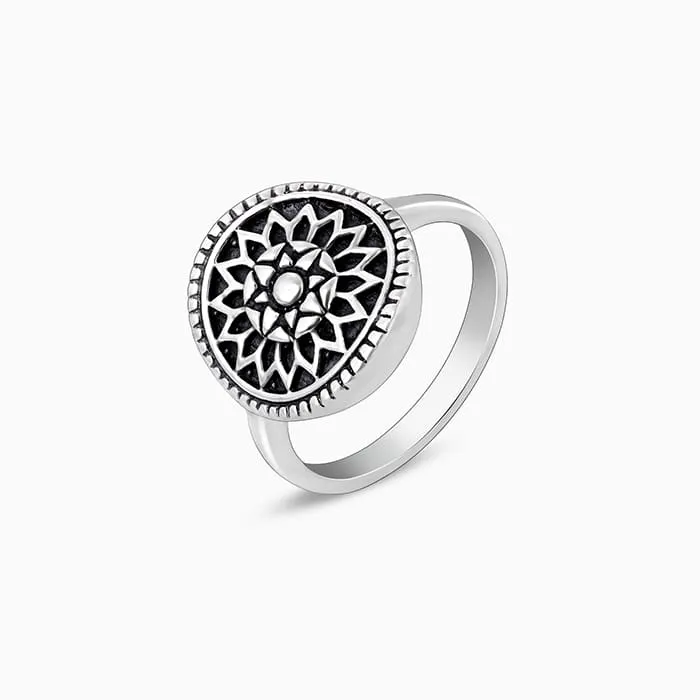 Silver Sunshine Oxidised Ring Giva