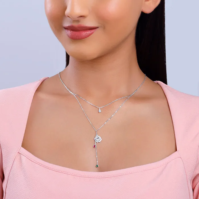 Silver Te Amo Layered Necklace Giva