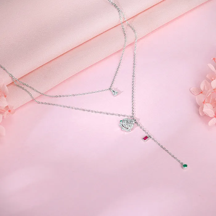 Silver Te Amo Layered Necklace Giva