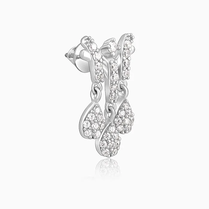 Silver Teardrop Mangalsutra Danglers Giva