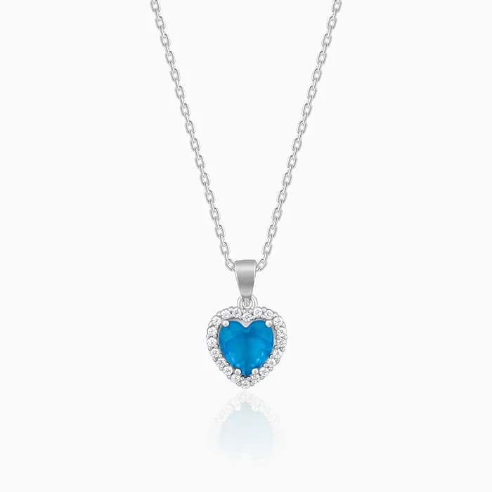 Silver Titanic Heart Of The Ocean Pendant With Link Chain Giva