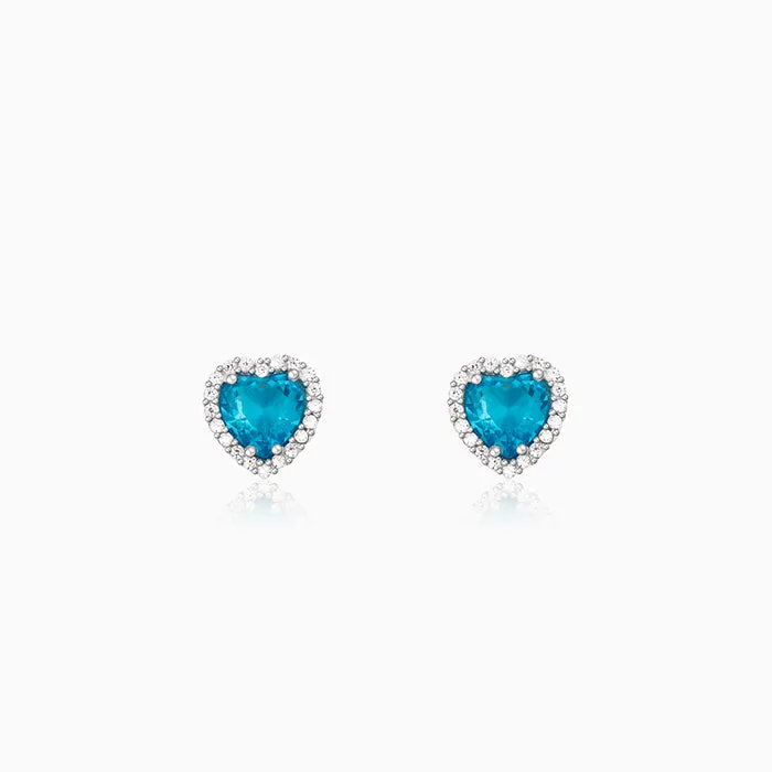 Silver Titanic Heart Of The Ocean Studs Giva