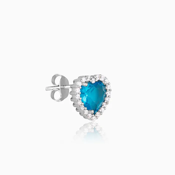 Silver Titanic Heart Of The Ocean Studs Giva