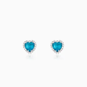 Silver Titanic Heart Of The Ocean Studs Giva