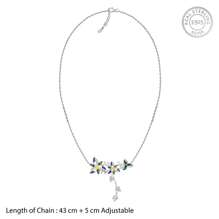 Silver Trillium Necklace Giva