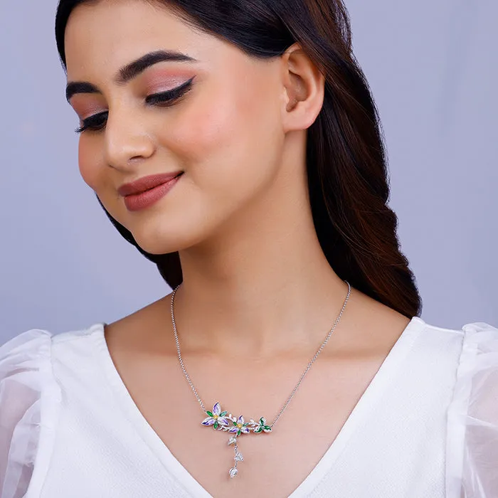 Silver Trillium Necklace Giva