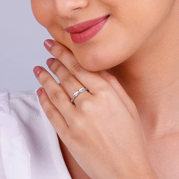 Silver Triple Bow Ring Giva