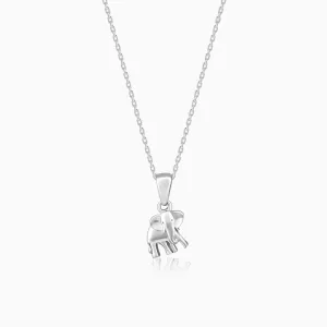 Silver Tusker Pendant With Link Chain Giva