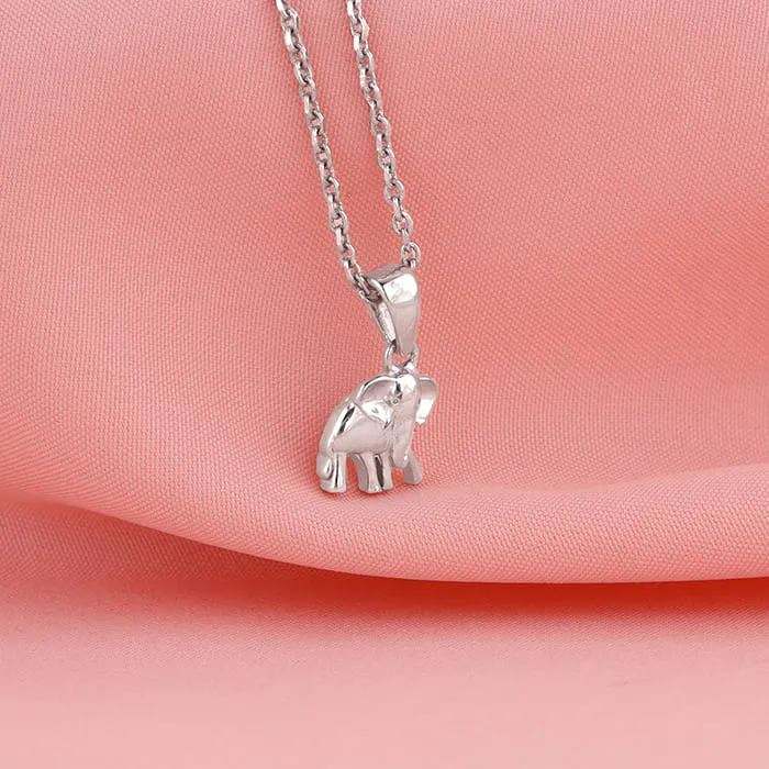 Silver Tusker Pendant With Link Chain Giva