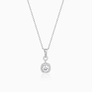 Silver Twilight Solitaire Pendant With Link Chain Giva