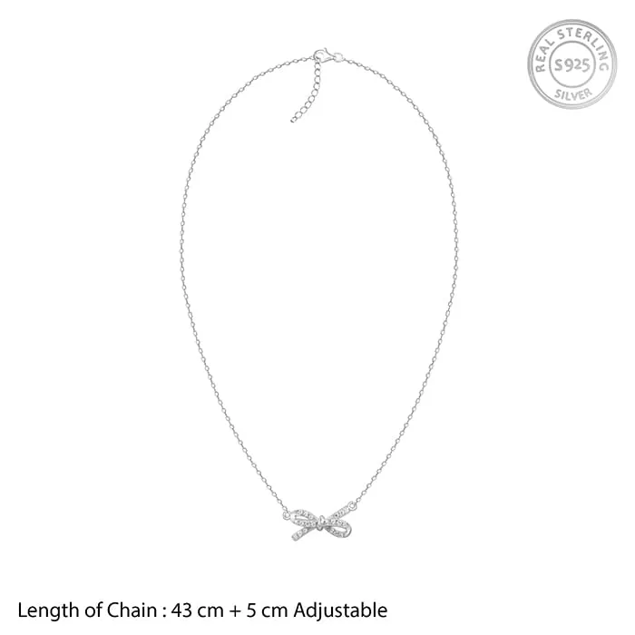 Silver Twisted Ribbon Necklace Giva