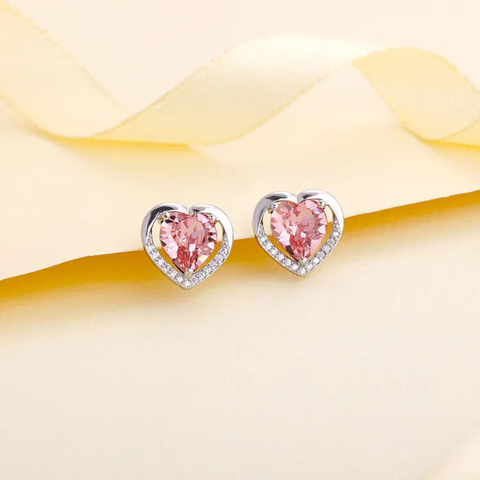 Silver Valentine Stud Earrings Giva