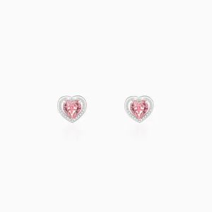 Silver Valentine Stud Earrings Giva