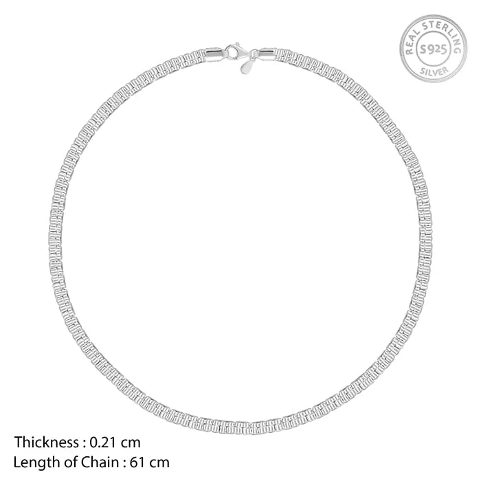 Silver Valour Chain For Him Giva