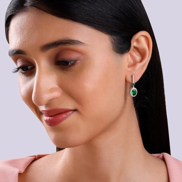 Silver Verdant Whisper Drop Earrings Giva