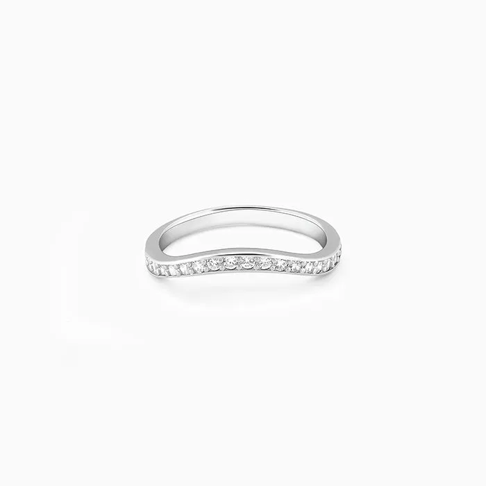 Silver Wave Curve Ring Giva